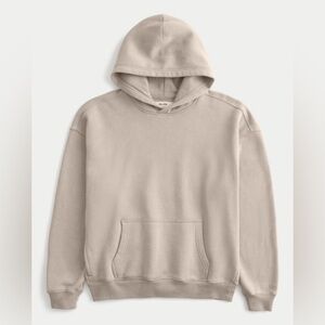 Hollister Boxy Washed Hoodie in Tan